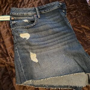 Distressed Denim Shorts